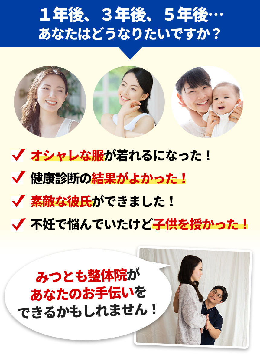 １年後、３年後、５年後。。。あなたはどうなりたいですか？