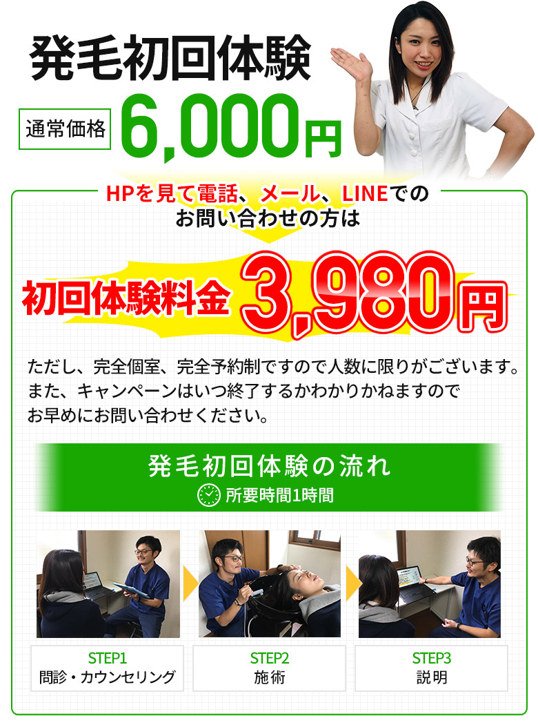 初回体験料金