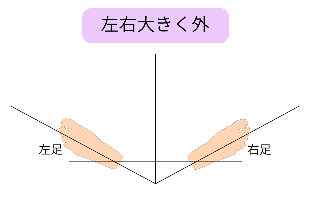 左右大きく外